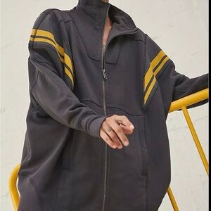 Free People Full Zip Oversized Varsity stripe medium large